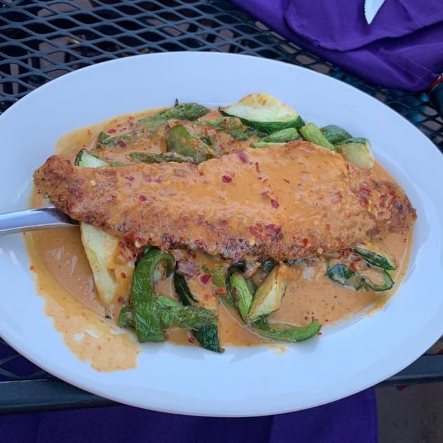 Fish Fillet with Red Curry Sauce.